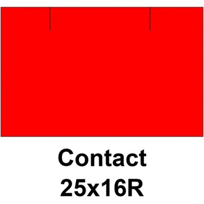 Cenovkové etikety CONTACT 25x16R červené