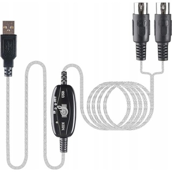 USB MIDI Kabel Převodník IN/OUT Rozhraní