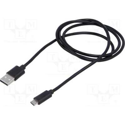 Akyga AK-USB-21 USB 2.0, USB A vidlice, USB B micro vidlice, niklovaný, 1m