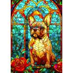 Enjoy - Puzzle French Bulldog Stained Glass - 1 000 piese