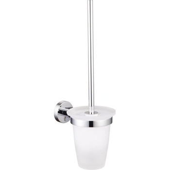 JB Sanitary WC štetka s držákem a skleněnou nádobkou chrom KB1500