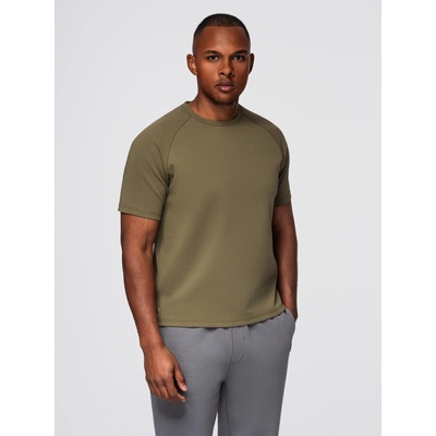 Ombre Clothing Мъжка тениска COMFORT FIT с реглан ръкави - маслинена V4 OM-TSCT-0240 Ombre Clothing Ombre Clothing | Zelen | МЪЖЕ | S