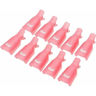 Starnails Klipsy na odstranění gel laku růžové 10 ks