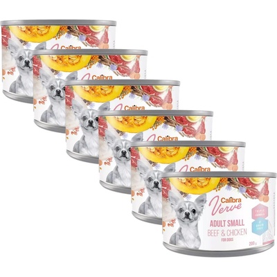 Calibra Dog Verve GF Adult Small Beef & Chicken 6 x 200 г