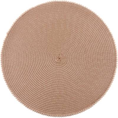 Altom Design Podložka kulatá slaměná s bambulkami 38 cm