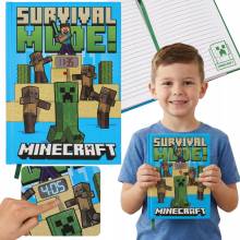 MINECRAFT Zápisník A5 modrý
