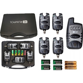 Elektronický signalizátor záběru Rumpol 4x signalizátor centrála pouzdro baterie