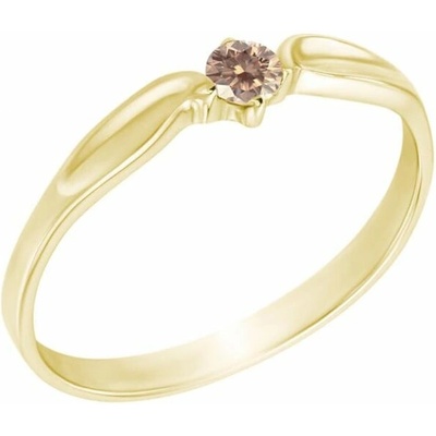 Eppi Zásnubný prsteň so champagne diamantom Nescha R33095