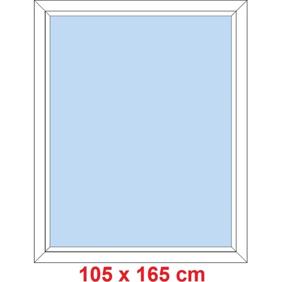 Soft Plastové okno 105x165 cm FIX neotevírav Bílá
