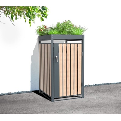 Westmann Planta oceľový box na odpadkové koše 1 x 240 l antracit 84 x 68 x 124 cm WMHHWTC-61