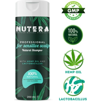 Nutera Шампоан за чувствителен скалп, 200 ml