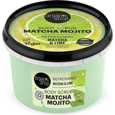Organic Shop tělový peeling Matcha Mojito Matcha a limetka 250 ml