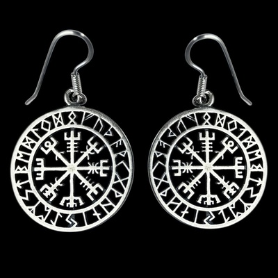 Drakkaria VEGVÍSIR islandská runa náušnice P29292
