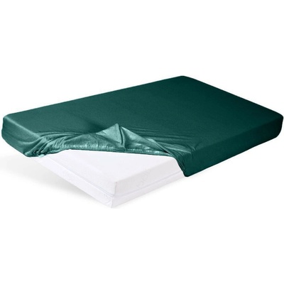 BabyMatex bavlna prostěradlo s gumou Tmavě zelené 60x120
