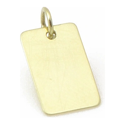 Zlatnictví Zlatíčko Zlatá destička žluté zlato 13x8mm P10