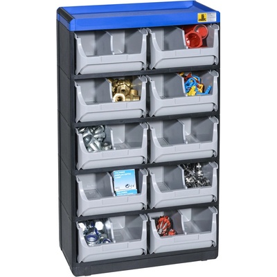 Allit Plastový organizér VarioPlus Pro 53/20 10 zásuvek Materiál: Plast Barva zásuvky: Šedá Černá Modrá Celková 165 mm Celková hloubka: