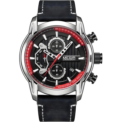 MEGIR Часовници megir sa-38535 - Черен / Сребърен kp38535 (sa-38535)