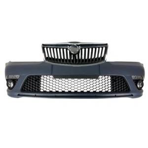  Предна броня за Skoda Octavia 2 (2009-2013) facelift с дневни светлни и халогени