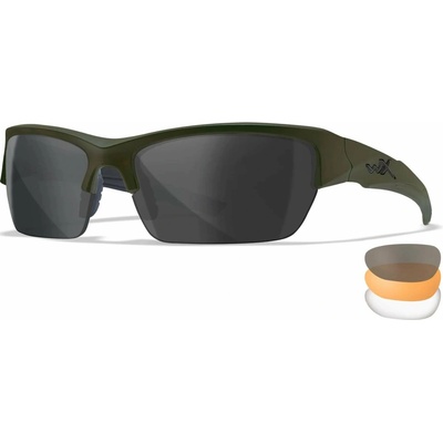 Okuliare strelecké Wiley X WX Valor sada 3 sklá zelený rám