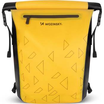 Pouzdro Batoh Wozinsky voděodolné bágl na záda i na zadní nosič na kole 2v1 23l - žluté