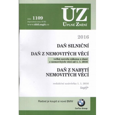 ÚZ 1109 Daň z nabytí nemovitých věcí 2016