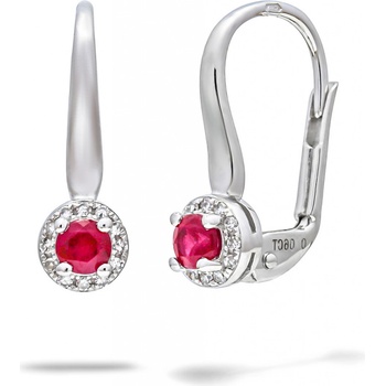 Blink-Blink dámske náušnice s diamantmi a Rubínom 3276RDA