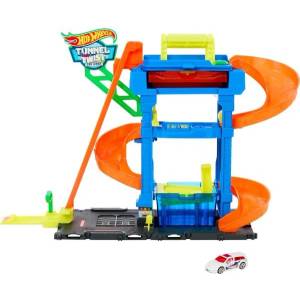 Mattel Hot Wheels® City Color Shifters Автомивка с въртящ се тунел, HTN80 (HTN80)