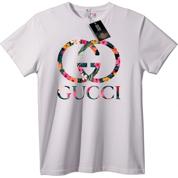 NOONEBRAND Тениска Gucci флорално лого - 3XL, Black