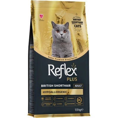 Reflex Plus Breed Series British Shorthair Adult 1.5kg - Специална супер премиум храна за израснали Британски късокосмести 1.5кг