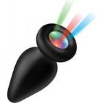 XR Brands Booty Sparks Силиконов светещ анален плъг Small Black (P24689)
