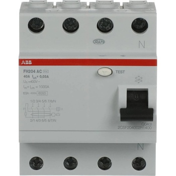 ABB ДТЗ 4p fh204 ac-40a/30ma (m518029)