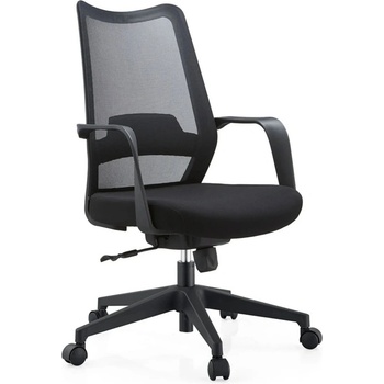 Antares Работен стол Antares ERICSSON, до 130кг, дамаска/мрежа, TILT механизъм, регулиране височината на седалката, лумбална опора, черен (ANT_101691)