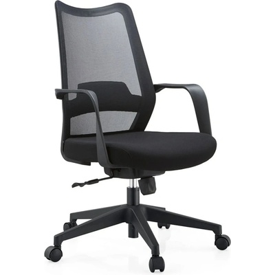 Antares Работен стол Antares ERICSSON, до 130кг, дамаска/мрежа, TILT механизъм, регулиране височината на седалката, лумбална опора, черен (ANT_101691)