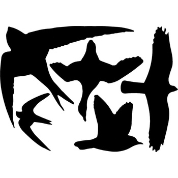 Esschert Design Стикери в комплект на прозореца 5 бр. 23x33 cm - Esschert Design (ZEE-FB9)