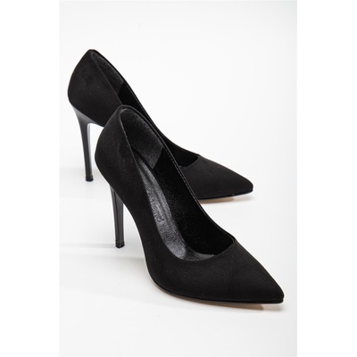 Moda Trend Дамски велурени елегантни обувки - Черни #364656 (364656_Черно)