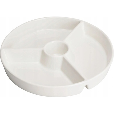 Talíř DĚLENÝ na chuťovky, předkrmy, zeleninu, sýry, uzeniny, servírovací tác 26 cm
