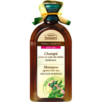 Green Pharmacy Hair Care Greater Burdock šampon proti padání vlasů Parabens Artificial Colouring SLS SLES Free 350 ml