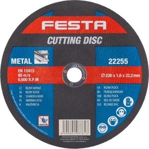 FESTA Режещ диск festa за метал 230 × 1, 6 × 22, 2 мм (22255fe)