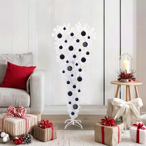 vidaXL С изкуствено коледно дърво с поставка Бяло 120 cm PVC и стомана (3426689)