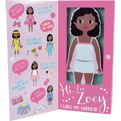 Floss and Rock Дървена магнитна кукла Floss and Rock - Зоуи (42P6310)