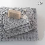 Linen Tales Светлосива кърпа за баня 100x140 cm Honeycomb - Linen Tales (LT-THW-100x140-LG)
