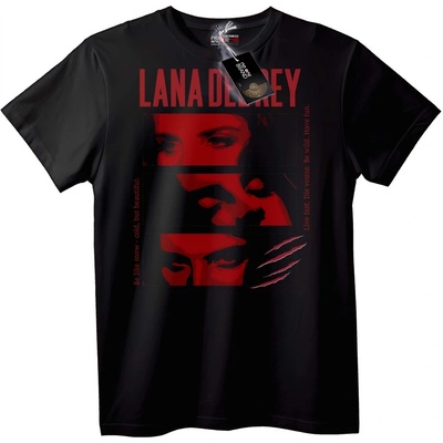 NOONEBRAND Тениска Lana Del Rey Червено изкуство - M, White