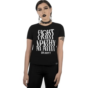 KILLSTAR Дамска тениска KILLSTAR - Fight Apathy Ringer Top - KSRA002259