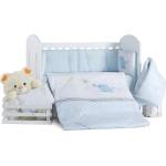 Dizain Бебешки спален комплект Бродерия Слон балон син на бели точки Ластик Цип Comfort Line