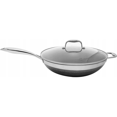 Kohersen Wok s povrchem DIAMOND Black Cube s poklicí 32 cm; 5,1 l
