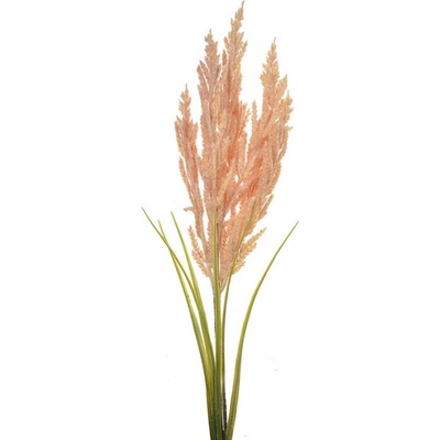 Umělá travina rozkvetlá oranžově – 100 cm