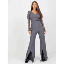 Coco Angelo zvonové kalhoty s rozparkem -vi-sp-20271.97-dark grey