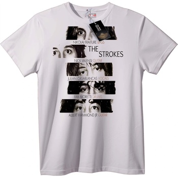 NOONEBRAND Тениска с членовете на The Strokes - XL, White