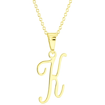 Gemmax Zlatý řetízek s písmenem „K“ GUSYN-42191-36261