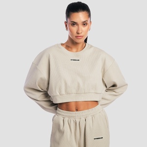GymBeam Дамски къс суичър Aura Grey M